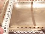 Vintage Metalen Dienblad met Handvat, Ophalen of Verzenden, Gebruikt, Rechthoekig, Metaal