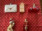 5 postnl kerstballen envelop huis auto hond en kado, Diversen, Kerst, Ophalen of Verzenden, Gebruikt