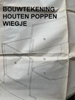 Bouwtekening houten poppen wiegje - knutsel patroon -vintage, Hobby en Vrije tijd, Knutselen, Ophalen of Verzenden, Zo goed als nieuw