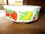 🍓Fruittest met fruitafbeeldingen,fruittes,uitlekschaal, Ophalen of Verzenden, Gebruikt, Overige stijlen, Schaal of Schalen