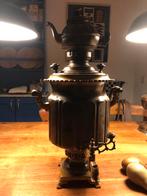 Antieke Russische messing samowar met theepot, Antiek en Kunst, Antiek | Koper en Brons, Ophalen of Verzenden