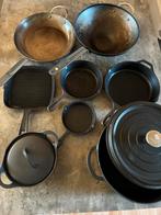 Pannenset - Gietijzer & Plaatstaal, Huis en Inrichting, Ophalen, Gebruikt, Gietijzer, Pannenset
