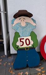 Abraham bord/ 50 jaar!, Ophalen of Verzenden, Gebruikt, Versiering, Abraham of Sarah