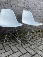 Kuipstoel metalen onderstel design vintage retro eames, Ophalen of Verzenden, Gebruikt, Wit, Metaal