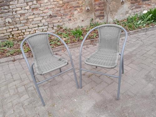 2 bistrostoeltjes of tuinstoelen  GREENA ( stapelbaar), Tuin en Terras, Tuinstoelen, Zo goed als nieuw, Overige materialen, Stapelbaar