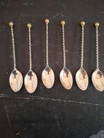 Verzilverde Theelepels met Gedraaide Steel - Set van 6, Ophalen of Verzenden, Zilver