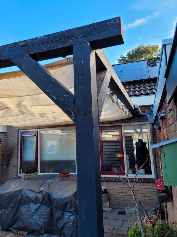 Overkapping met verstelbare  zonnedoek, Tuin en Terras, Overkappingen, Gebruikt, Overige typen, Ophalen