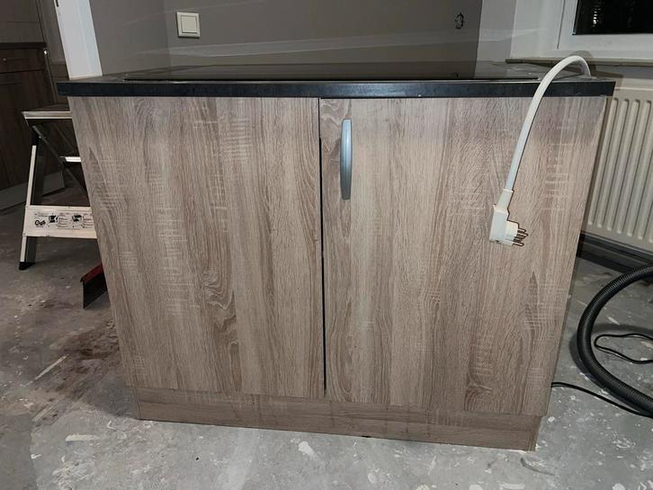 Keukenkast met kookplaat, Huis en Inrichting, Keuken | Keukenelementen, Gebruikt, 100 tot 150 cm, 50 tot 100 cm, 50 tot 75 cm
