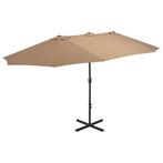 Parasol met aluminium paal 460x270 cm taupe, Nieuw, Ophalen of Verzenden, Bdr, Dab