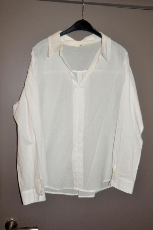 Witte zomerse hes - maat XXL, Kleding | Dames, Blouses en Tunieken, Zo goed als nieuw, Maat 46/48 (XL) of groter, Wit, Ophalen of Verzenden