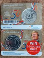 2x Koning Willem Alexander 50 jaar, Postzegels en Munten, Munten | Nederland, Euro's, Ophalen of Verzenden, Koningin Beatrix