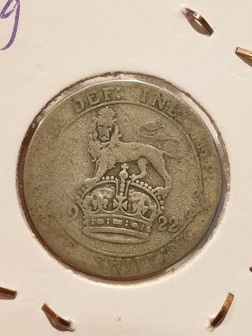 Engeland, 1 shilling 1922 zilver (19), Postzegels en Munten, Munten | Europa | Niet-Euromunten, Overige landen, Zilver, Ophalen of Verzenden