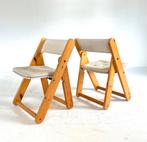 Set van 2 vintage ‘Kon Tiki’ klapstoelen, Ikea ‘70, Twee, Bruin, Ophalen of Verzenden, Zo goed als nieuw