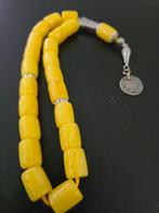 💫💫💫vuur amberkleurige gebedskralen💫💫💫, Kunststof, Met strass, Geel, Ophalen of Verzenden