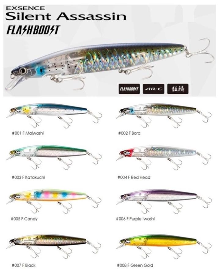 Shimano Exsence Silent Assassin Flashboost 129mm 24g en 26g., Watersport en Boten, Hengelsport | Roofvissen, Nieuw, Overige typen