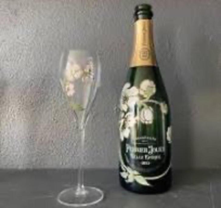 8 Perrier Jouet Champagne glazen collectors item | goed 2026, Antiek en Kunst, Antiek | Glas en Kristal, Ophalen of Verzenden