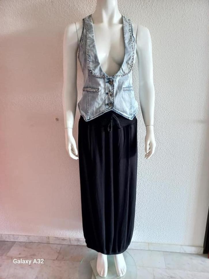 Lange zwarte rok van Geisha, maat L, Kleding | Dames, Rokken, Zo goed als nieuw, Maat 42/44 (L), Zwart, Onder de knie, Ophalen of Verzenden