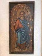 Authentieke schilderijtje van een Heilige, Antiek en Kunst, Antiek | Religie, Ophalen of Verzenden