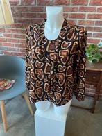 Tijger print top met strik van Pescara maat M, Kleding | Dames, Tops, Maat 38/40 (M), Douwenmaat 8-3 Meppel, Info@again.nu, Bruin