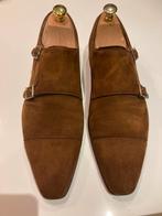 Magnanni bruin suede gespschoen double monk maat 42., Bruin, Ophalen of Verzenden, Gespschoenen, Magnanni