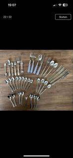 Servies, glazen, bestek - alles in 1 koop!, Ophalen, Gebruikt, Rvs of Chroom, Vaatwasserbestendig