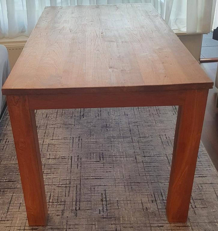 Teak houten eettafel - zo goed als nieuw!, Huis en Inrichting, Tafels | Eettafels, Zo goed als nieuw, 50 tot 100 cm, 150 tot 200 cm