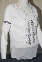 Leuke witte zomerse blouse, mt 38, ZGAN, Kleding | Dames, Ophalen of Verzenden, Zo goed als nieuw, Maat 38/40 (M), Wit