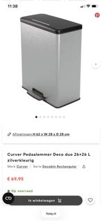 Curver duobin, Ophalen, Zo goed als nieuw, Kunststof, Minder dan 50 cm