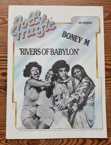BONEY M Bladmuziek Rivers of Babylon Orgel  beschikbaar voor biedingen