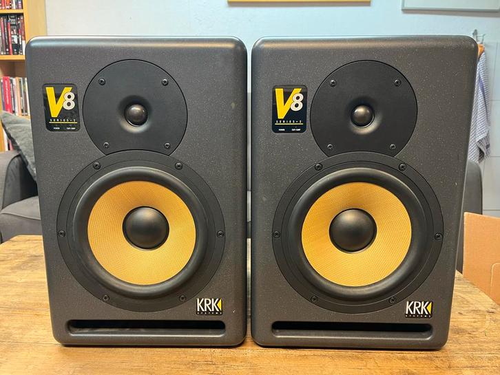 KRK V8 Series 2 Studiomonitoren (Paar), Audio, Tv en Foto, Luidsprekers, Zo goed als nieuw, Front, Rear of Stereo speakers, 120 watt of meer