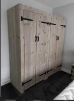 Steigerhouten Set: Bureau, Bed en Kast NU voor €1150!, Ophalen, Eenpersoons, Steigerhout, Nieuw
