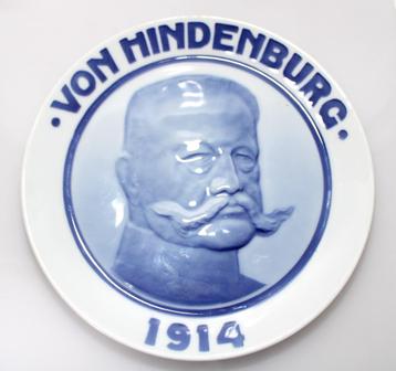 Schitterend Rosenthal Porselein Bord Von Hindenburg 1914     beschikbaar voor biedingen