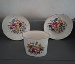 Worcester porseleinen bordjes + houder, Porseleinen bordjes, Ophalen of Verzenden