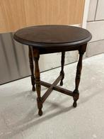 Frans antiek houten bijzettafeltje, Minder dan 55 cm, Rond, Zo goed als nieuw, Hout
