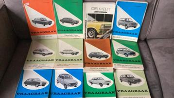 Lot van 16 vraagbaken , instructie boeken oldtimers beschikbaar voor biedingen
