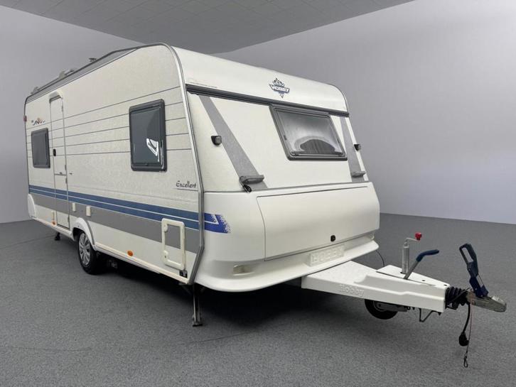 Hobby Excellent Easy 495 UFE Mover Fietsendrager, Caravans en Kamperen, Caravans, Bedrijf, tot en met 4, Rondzit, Hobby, Lengtebed