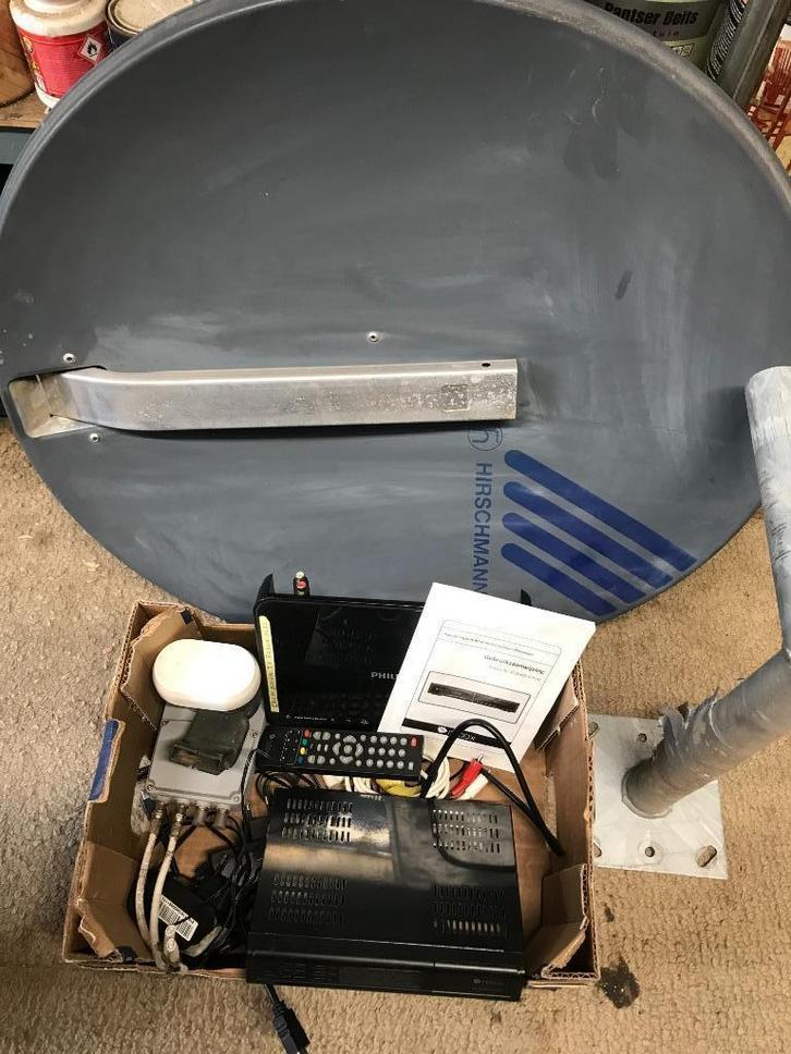 complete hirschmanset voor radio en tv ontvangst, Audio, Tv en Foto, Schotelantennes, Gebruikt, (Schotel)antenne, Overige merken