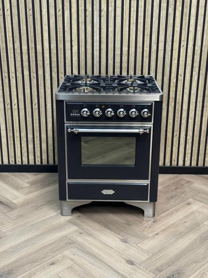 Prachtige Boretti Majestic 70cm fornuis op Gas 4 pits, Witgoed en Apparatuur, Fornuizen, Zo goed als nieuw, Vrijstaand, Gas, 5 kookzones of meer