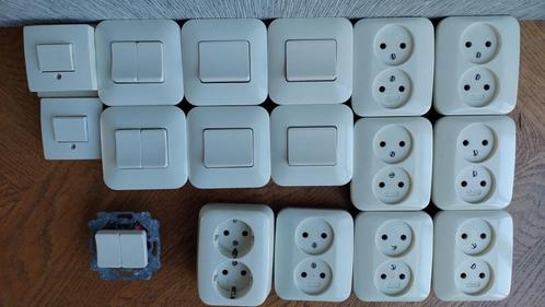 Overcompleet Gira schakelmateriaal, Doe-het-zelf en Verbouw, Elektra en Kabels, Gebruikt, Overige typen, Ophalen of Verzenden