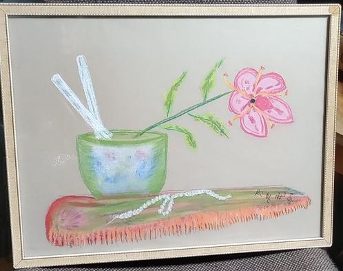 Schilderij van Tekenaar Rastiatha, Afmeting 46 x 35, Antiek en Kunst, Kunst | Schilderijen | Klassiek, Ophalen of Verzenden