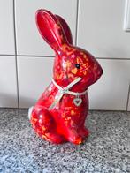 Pomme pidou spaarpor konijn rood, Ophalen of Verzenden, Zo goed als nieuw, Steen, Aardewerk of Keramiek, Dier