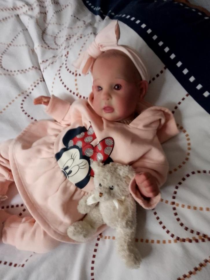 Reborn is echt super mooi, Verzamelen, Poppen, Zo goed als nieuw, Babypop, Ophalen of Verzenden