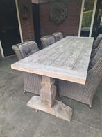 Teakhouten kloostertafel 300x100 cm., Huis en Inrichting, Tafels | Eettafels, Ophalen, Rechthoekig