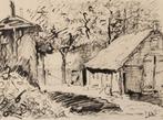 losse originele inkttekening/aquarel - 'Laren' -, Ophalen