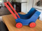 Duwkar. Hout blauw/rood, Merk Haba, nooit gebruikt, Kinderen en Baby's, Speelgoed | Houten speelgoed, Nieuw, Ophalen, Duw- of Trekspeelgoed