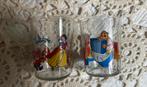 Disney glazen, Sneeuwwitje en Lady en de Vagebond, Ophalen of Verzenden, Zo goed als nieuw, Overige typen