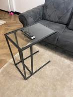 2x zwarte Bijzettafel zwart, Huis en Inrichting, Tafels | Bijzettafels, Minder dan 55 cm, Rond, Zo goed als nieuw, Hout