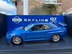 1:18 Nissan Skyline R34 GT-R V-Spec blauw Autoart 77301, Auto, Autoart, Ophalen of Verzenden, Zo goed als nieuw