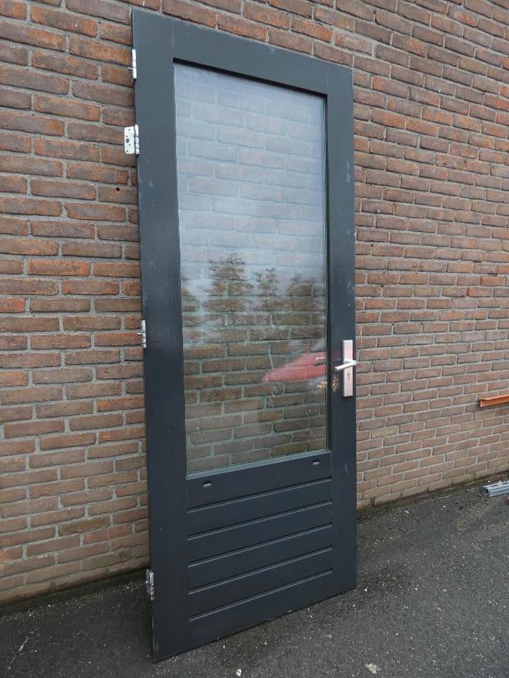 Hardhouten linksdraaiende deur (93x231,5 cm) BxH, Doe-het-zelf en Verbouw, Deuren en Horren, Gebruikt, Binnendeur, 215 cm of meer