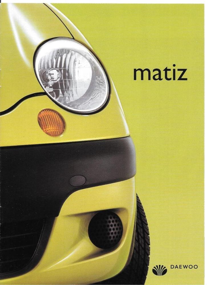 DAEWOO MATIZ 2001/2003, Boeken, Auto's | Folders en Tijdschriften, Zo goed als nieuw, Overige merken, Ophalen of Verzenden